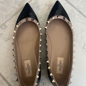 Valentino Rockstud Patent Flat
